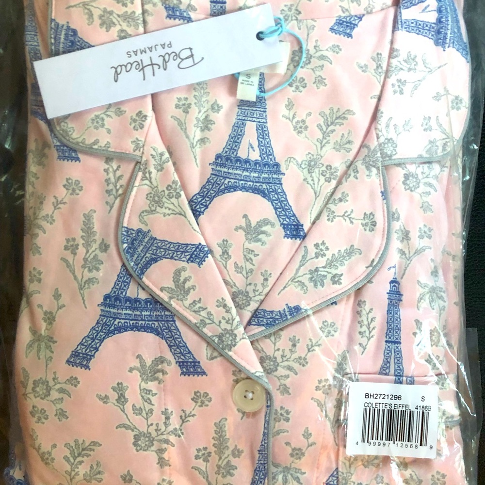 NWT BedHead Pajamas - Cropped - Colette's Eiffel Tower - Paris - Small - S